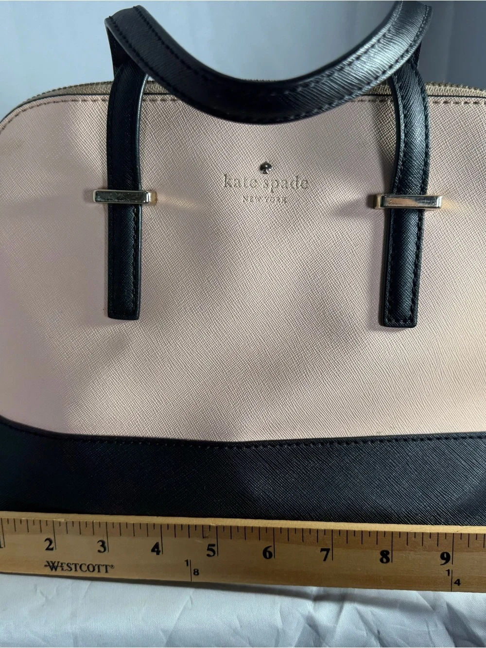 Kate Spade Cedar Street Maise Satchel  Color Block Black & Taupe- No Purse Strap